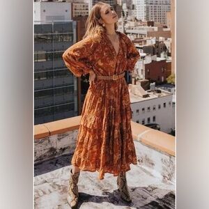 Spell & The Gypsy Collective X Aurora Play Maxi Dress in Burnt Ember Size Small